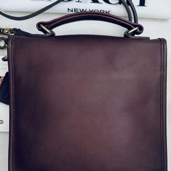 COACH VINTAGE MAHOGANY BROWN STATION BAG  K4 1994 vintage bag - Picture 2 of 10